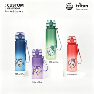 Borraccia per Bambini in Tritan Senza BPA di Qualità Superiore, Direttamente dalla Fabbrica, con Coperchio per Campeggio - Product Image 1