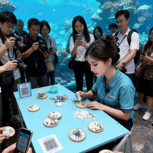 Kit Kerajinan DIY Tatakan Gelas Mosaik Kaca Buatan Tangan Ocean, Mainan Kreatif Anak-Anak, Hadiah Sambutan, Dekorasi Rumah, Tahan Lama - Product Image 2