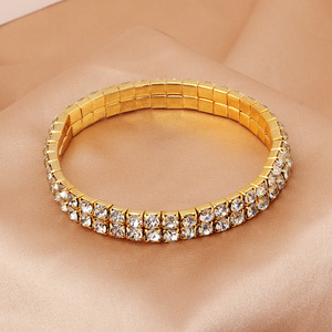 <span class=keywords><strong>Bracelet</strong></span> de tennis élastique en zircon pour femmes chaîne de luxe en <span class=keywords><strong>strass</strong></span> réglable bijoux de mode en gros - Product Image 4