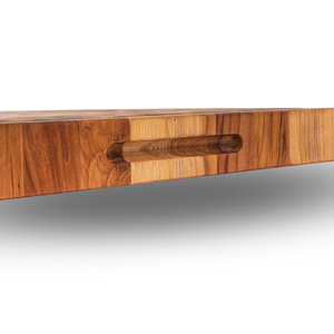 Top lớp rắn bằng gỗ lớn <span class=keywords><strong>butcher</strong></span> cắt khối gỗ End hạt gỗ tếch thớt với nước trái cây rãnh - Product Image 5