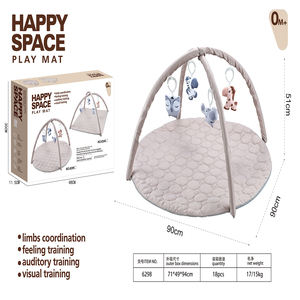 Alfombra <span class=keywords><strong>de</strong></span> Juego para Bebés <span class=keywords><strong>Dos</strong></span> en Uno, Actividad Educativa Interior con 4 Juguetes Colgantes Desmontables para Bebés y Niños - Product Image 4