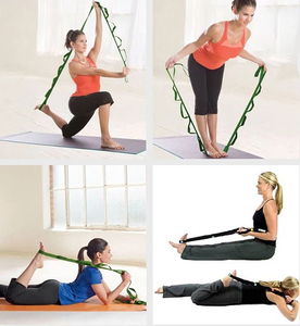 Sangle de yoga portable complète en nylon avec boucles pour étirements corporels - Product Image 6