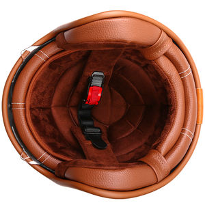 หมวกกันน็อคมอเตอร์ไซค์สไตล์วินเทจแบบเปิดหน้า 3/4 ดีไซน์คลาสสิก ปรับแต่งได้ พร้อมแผ่นบังลมแบบ Bubble Visor วัสดุ ABS EPS เลนส์คู่ - Product Image 6