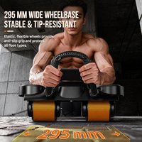 Bunnyhi JFL021 Roue abdominale à rebond automatique avec grand écran LCD, outil d'entraînement musculaire pour fitness, ELBOW ABS