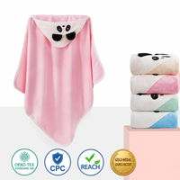 OEM ODM Cotton Woven 90x90cm Hooded Baby Towel Soft Absorbent Square Bath Towel Custom Wholesale Factory