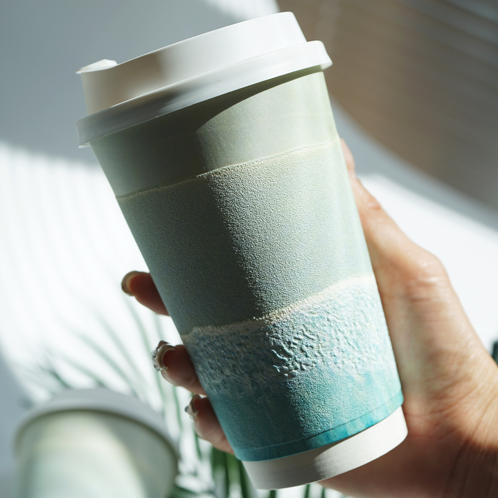 Disposable Fashion Forming Paper Cups for Hot Coffee Custom Printed with Lids Bulk Food Container Takeaway EcoFriendly Packaging
