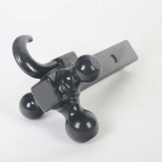 Best Price Multi Ball Mount with Hook Trailer Parts Ball Mount black Powder Coat Triple Ball Trailer Hitch
