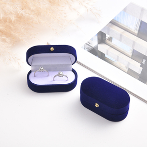 Elegant Velvet Double Slot <strong>Rings</strong> Jewelry <strong>Box</strong> Red Solid Color <strong>Ring</strong> Storage <strong>Box</strong> Velvet <strong>Proposal</strong> Pair <strong>Ring</strong> <strong>Box</strong> for Couple - Product Image 4