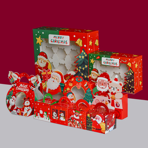 Giáng sinh cho Apple goodie kẹo điều trị hộp Glossy nhiều lớp di động giấy tráng cho Biscuit Đảng ủng hộ tốt cho thực phẩm hộp - Product Image 5