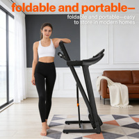 Peralatan Kebugaran Profesional Treadmill Elektrik Lipat Portabel untuk Rumah Kemiringan Manual Kapasitas 120kg Layar LED Motor 2.0HP