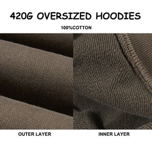 Wholesale Custom logo Embroidery Streetwear Plain Premium Terry Fleece 100% Cotton <b>Mens</b> Long Sleeve <b>Sweatshirts</b> Hoodies - Product Image 3