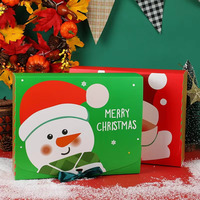 Boîtes en papier personnalisées pour cadeaux de Noël, gaufrées, portables, pour friandises, pâtisseries, emballages festifs, contenants pour collations, événements festifs