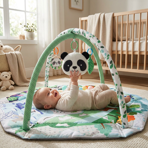 Tapis d'éveil pliable pour nouveau-né avec carte <span class=keywords><strong>du</strong></span> monde, qualité supérieure, couleurs vives et naturelles, matériau sûr sans BPA, tapis de jeu quotidien - Product Image 3