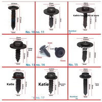 Iron Steel Metric Car Screws Fender Engine Guard Bumper Fixing Special Clips Self-Tapping Screws Fine Thread Black Oxide Finish