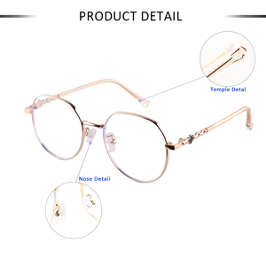 Marco de <span class=keywords><strong>gafas</strong></span> redondas Marcos ópticos <span class=keywords><strong>Gafas</strong></span> de lectura para damas para proteger los ojos de la pantalla del <span class=keywords><strong>ordenador</strong></span> - Product Image 4