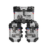 Boîtes latérales universelles 37L avec support de boîtier supérieur pour BMW750 boîte de chargement latérale moteur pour ensemble de mallettes de coffre de moto en aluminium