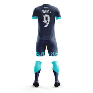 批发便宜的快干透气足球套装定制您自己的品牌标志高品质足球俱乐部足球服套装 - Product Image 3
