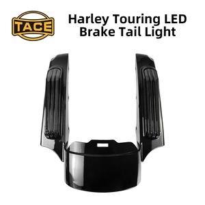 Luces LED de extensión de guardabarros trasero para motocicleta, luces de señal de giro y freno para Harley Road Glide 2008-2013 2014-2022, lente roja, ámbar y ahumada - Product Image 6