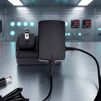 Adaptateur secteur CC MEIQI 12V 2A 24W à faible ondulation avec prise en matériau PC pour ordinateur portable et éclairage LED