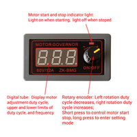 9-60v/12A/500W PWM DC pengendali kecepatan Motor 500W pengendali kipas Motor miniatur aktuator Motor Aksesori driver solenoid