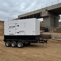 Générateur diesel mobile sur remorque 350 kVA, prêt à l'emploi 24h/24 et 7j/7, avec auvent résistant aux intempéries sur roues