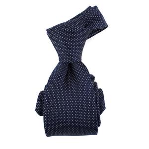 Venta al por mayor <span class=keywords><strong>de</strong></span> China, <span class=keywords><strong>corbata</strong></span> personalizada <span class=keywords><strong>de</strong></span> 7 <span class=keywords><strong>pliegues</strong></span>, azul marino, punto blanco, lujo, 100% seda, tejido Jacquard, corbatas para hombre, <span class=keywords><strong>siete</strong></span> <span class=keywords><strong>pliegues</strong></span> para hombre - Product Image 1