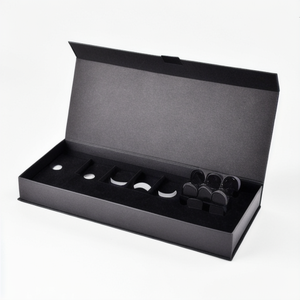 Sang trọng cao cấp biểu tượng tùy chỉnh hộp nước hoa màu đen với miếng bọt biển màu đen Eva chèn cho mỹ phẩm chăm sóc da trang điểm nước hoa hộp - Product Image 2