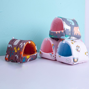 Lit tunnel pour hamster, petit lit pour animaux de compagnie, tunnel de jeu chaud pour ours en soie doré, chambre confortable - Product Image 2