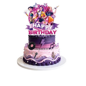 Décorations de fête d'<span class=keywords><strong>anniversaire</strong></span> en papier à motif dessin animé Witch Squad, best-seller transfrontalier, accessoires de mise en scène Kpop, drapeaux de toile de fond photo - Product Image 5
