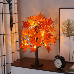 <b>LED</b> Maple Leaf <b>Tree</b> Light Warm Glow Indoor Decor For Halloween Christmas Party Home Decoration - Product Image 3