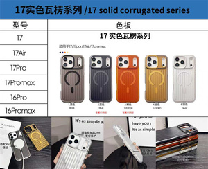 Funda Magnética Anti-Golpes de Doble Capa IMD Corrugada de Alta Gama, <span class=keywords><strong>TPU</strong></span>+TPE+PET, Anti-Huellas para iPhone 16 17 Pro Max - Product Image 2