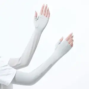 Luvas de proteção solar longa das mulheres verão fina condução braço capa braço guarda noiva casamento mangas personalizadas por atacado