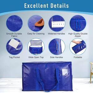 Bolsas <span class=keywords><strong>de</strong></span> almacenamiento tejidas PP reutilizables <span class=keywords><strong>de</strong></span> gran capacidad personalizadas al por mayor calientes <span class=keywords><strong>con</strong></span> asa móvil impermeable para vendedor caliente <span class=keywords><strong>de</strong></span> <span class=keywords><strong>Amazon</strong></span> - Product Image 3