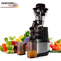 Custom 250W Roestvrij Staal Elektrische Hele Fruit Groente Koude Pers Slow Extractor Juicer Commerciële Sinaasappelpers Machine