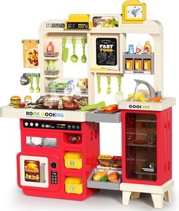 Ensemble de cuisine pour enfants EPT <span class=keywords><strong>3</strong></span> en <span class=keywords><strong>1</strong></span>, cuisinière, grill, évier, son, lumière, vapeur, jouet de simulation pour tout-petits - Product Image 1