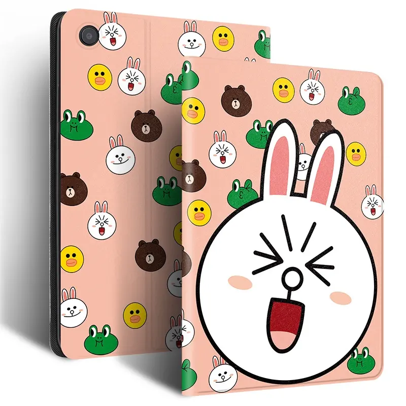 For Xiaomi Mi Pad 4 8.0'' Soft Cartoon Children Silicone Smart Flip Leather Cover Auto Wake Up Sleep Animal Case For Mipad 4