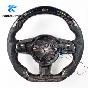 Volant en fibre de carbone et Alcantara avec LED pour <span class=keywords><strong>Jaguar</strong></span> XF XE XJ X250 X260 F-Pace <span class=keywords><strong>Type</strong></span> F-<span class=keywords><strong>type</strong></span> F-pace <span class=keywords><strong>E</strong></span>-Pace, amélioration en bois, 2012 - Product Image 2