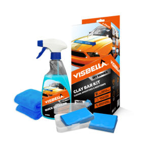 Visbella Car Clay Bar Detailing Kit pour la décontamination de la peinture, l'élimination des rayures et des tourbillons avec lubrifiant en aérosol - Product Image 1