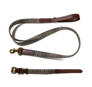 Collar y correa de cuero genuino para perro, de lujo, fabricantes de correa - Product Image 2