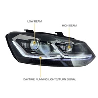 Phares LED pour Volkswagen POLO MK5 2011-2018, amélioration des accessoires VW Polo, ensemble de phares de voiture VW, projecteurs
