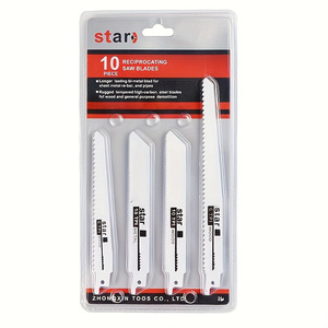 Cuchillas de sierra recíprocas de calidad profesional de 225 mm, 6-10 TPI, para cortar madera y metal, paquete de 10 - Product Image 5