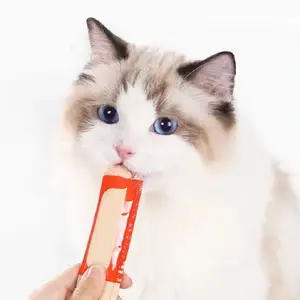Free Sample Creamy Treats Cat Chicken& Tuna Formulation Cat Treat Munch Grain Free Cat Sticks Treat