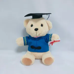 Bambola di laurea con berretto di dottorato giocattoli di peluche di orsacchiotto