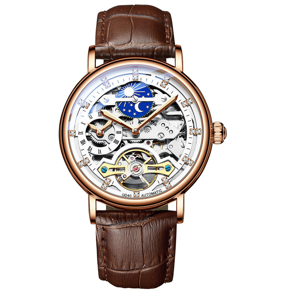 Brown skin-rose gold-white noodles