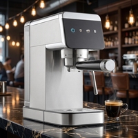 Machine à expresso tactile couleur AZ-EM1504 pour chambre d'hôtel et gîte, cafetière semi-automatique compacte pour l'hôtellerie