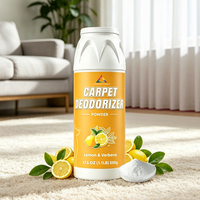 Nouveautés : Poudre désodorisante pour tapis 500g, parfum citron et verbenne, nettoyage en profondeur des tapis