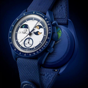 Montres à quartz de luxe <span class=keywords><strong>Moonswatch</strong></span> pour hommes, haute qualité, chronographe étanche, bracelet en plastique, céramique, cuir, design en carton - Product Image 1