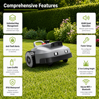 Robot tondeuse électrique sans fil avec fonction de tonte de bordures par GPS, moteur 2 temps, qualité industrielle, entièrement automatique, intelligent, DIY