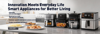 ANBOLIFE Friteuse à air Force 360 avec écran numérique et 12 préréglages, rôtir, cuire, griller, déshydrater, accessoires lavables au lave-vaisselle, noir