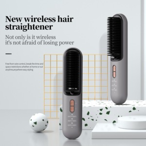 Draadloze elektrische hete kam, haarstrekkerborstel, krultang, anti-verbrandingsbescherming - Product Image 3